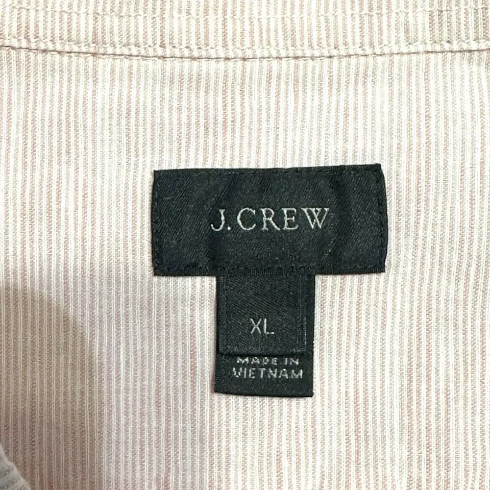 J Crew Baird McNutt Shirt Mens XL Pink Irish Linen Button Down Classic Woven
